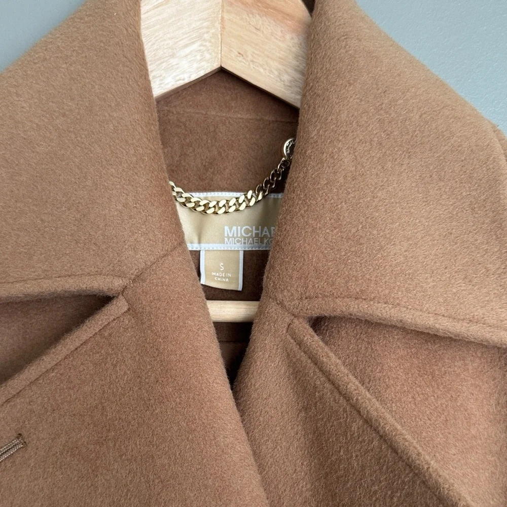 NWOT Michael Michael Kors Camel Wool Coat, S